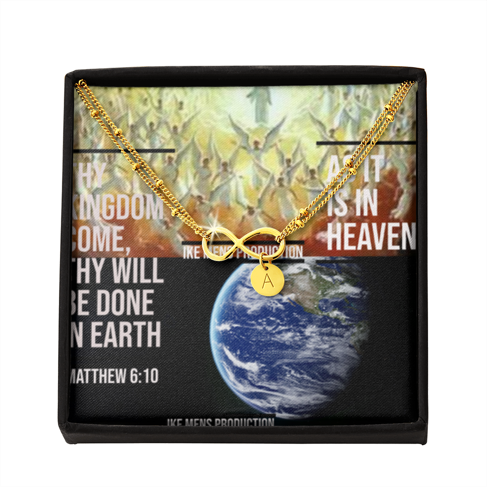 IKE MENS SCRIPTURE COLLAGE INFINITY BRACELET GOLD