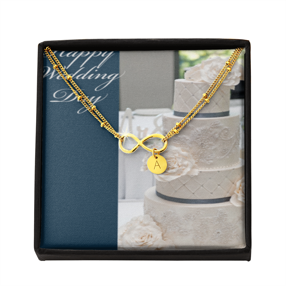 Happy Wedding Day INFINITY BRACELET Gold
