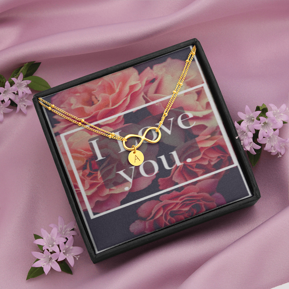 I LOVE YOU INFINITY BRACELET GOLD