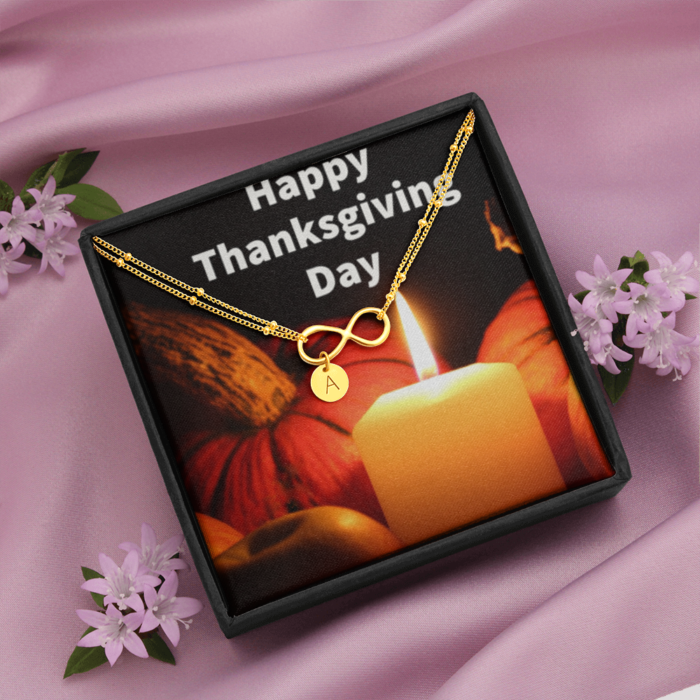 Happy Thanksgiving Day INFINITY BRACELET Gold