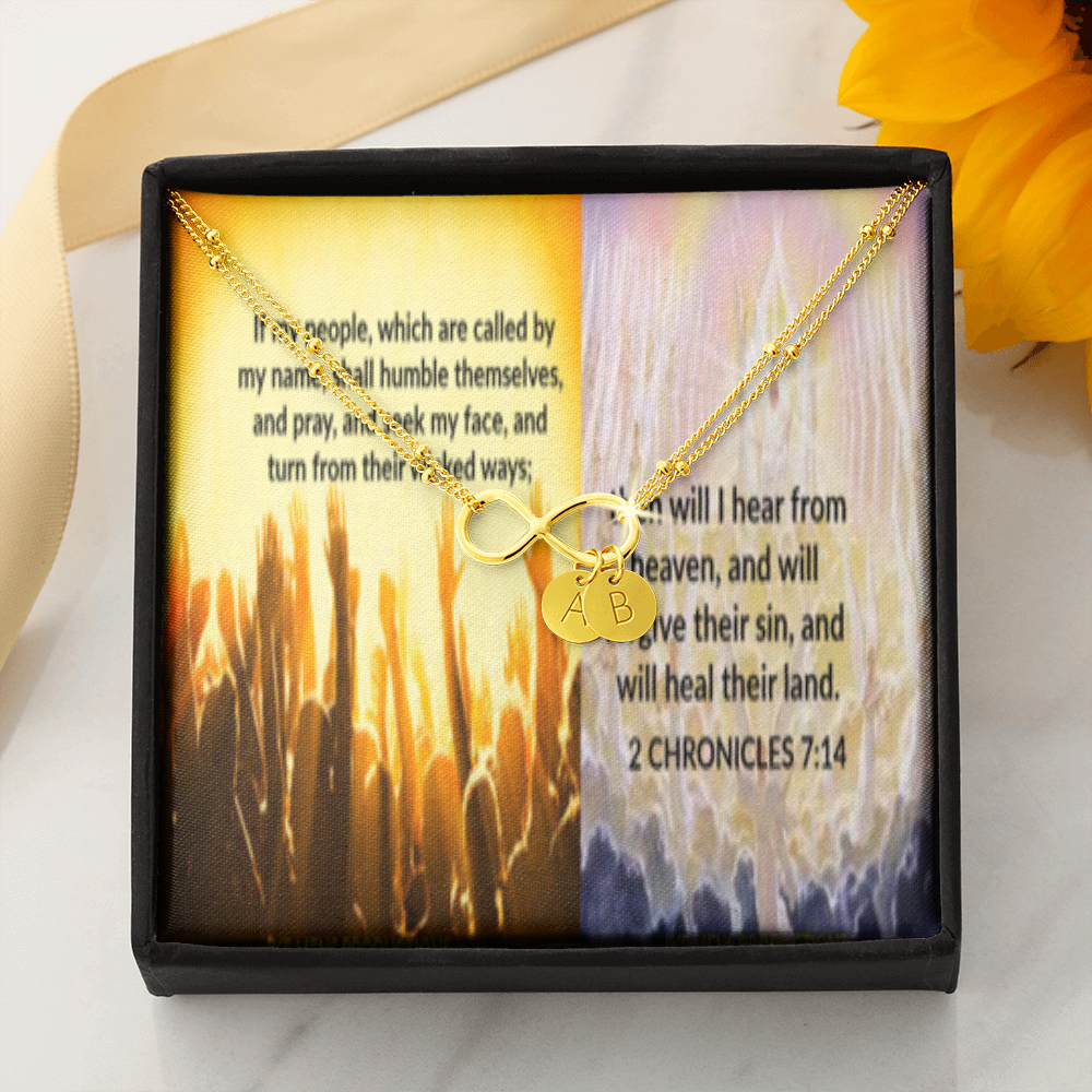 IKE MENS SCRIPTURE COLLAGE INFINITY BRACELET GOLD