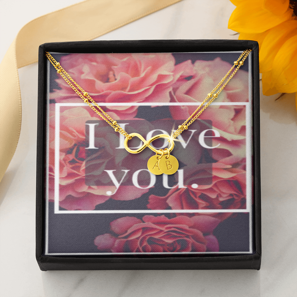 I LOVE YOU INFINITY BRACELET GOLD