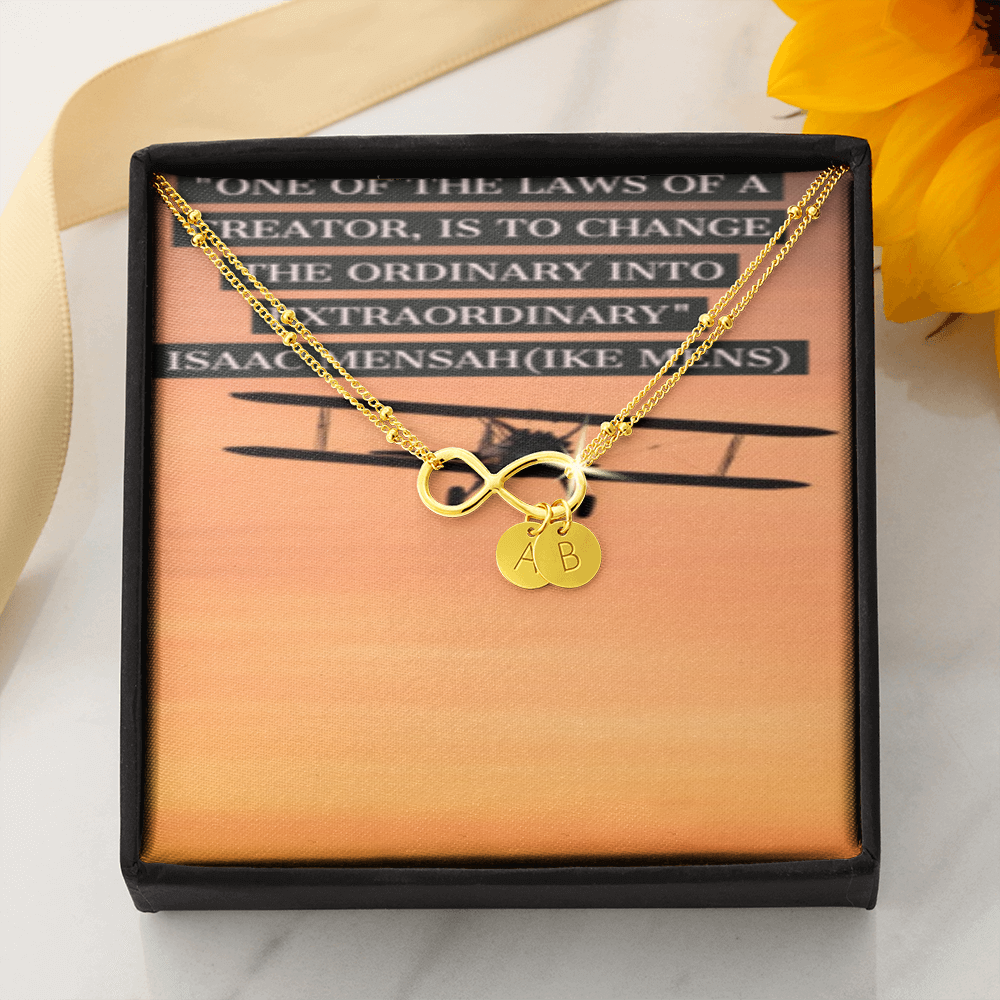 IKE MENS QUOTE INFINITY BRACELET