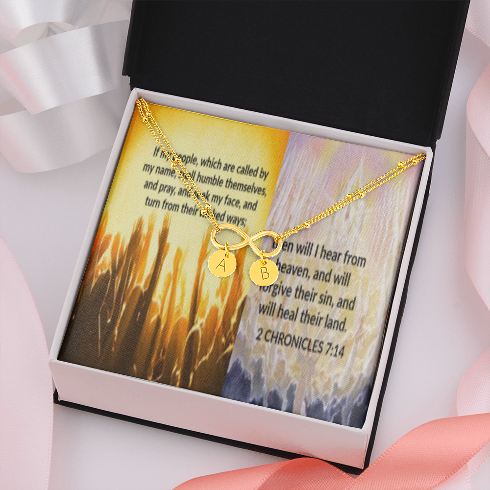 IKE MENS SCRIPTURE COLLAGE INFINITY BRACELET GOLD