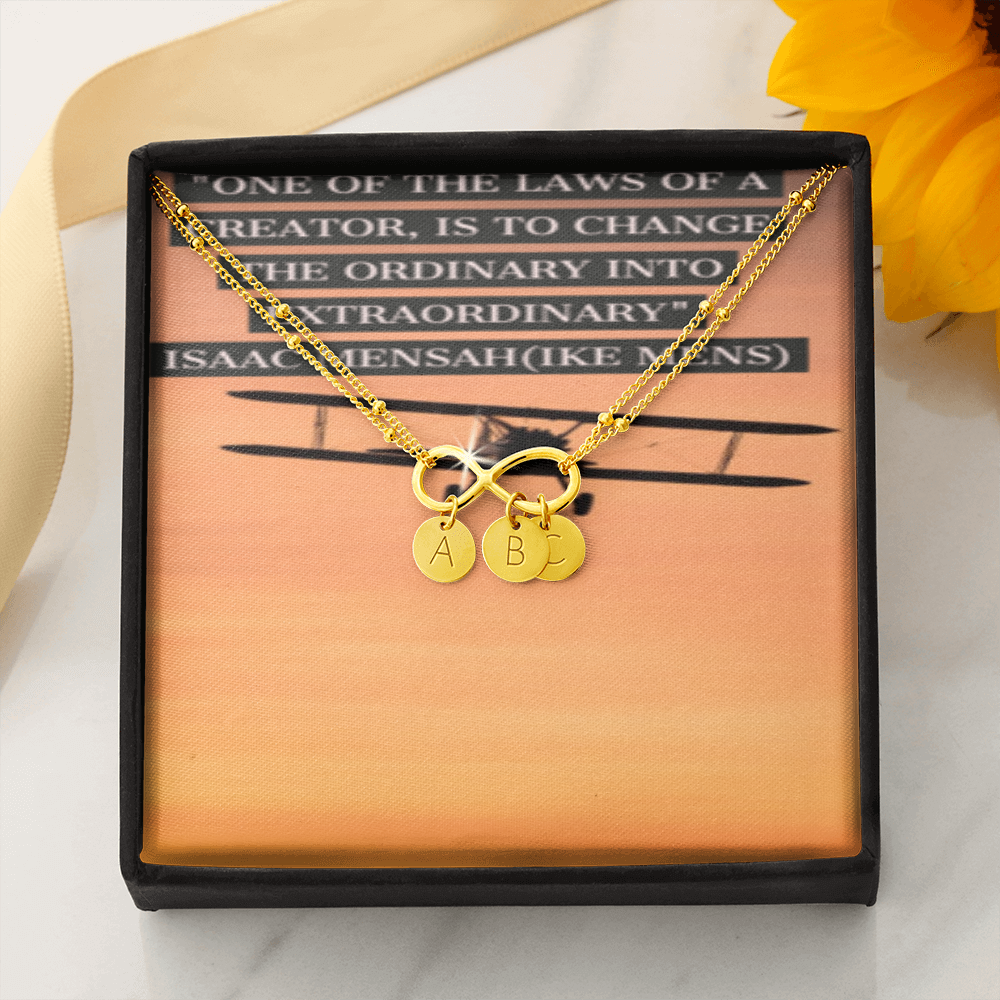 IKE MENS QUOTE INFINITY BRACELET