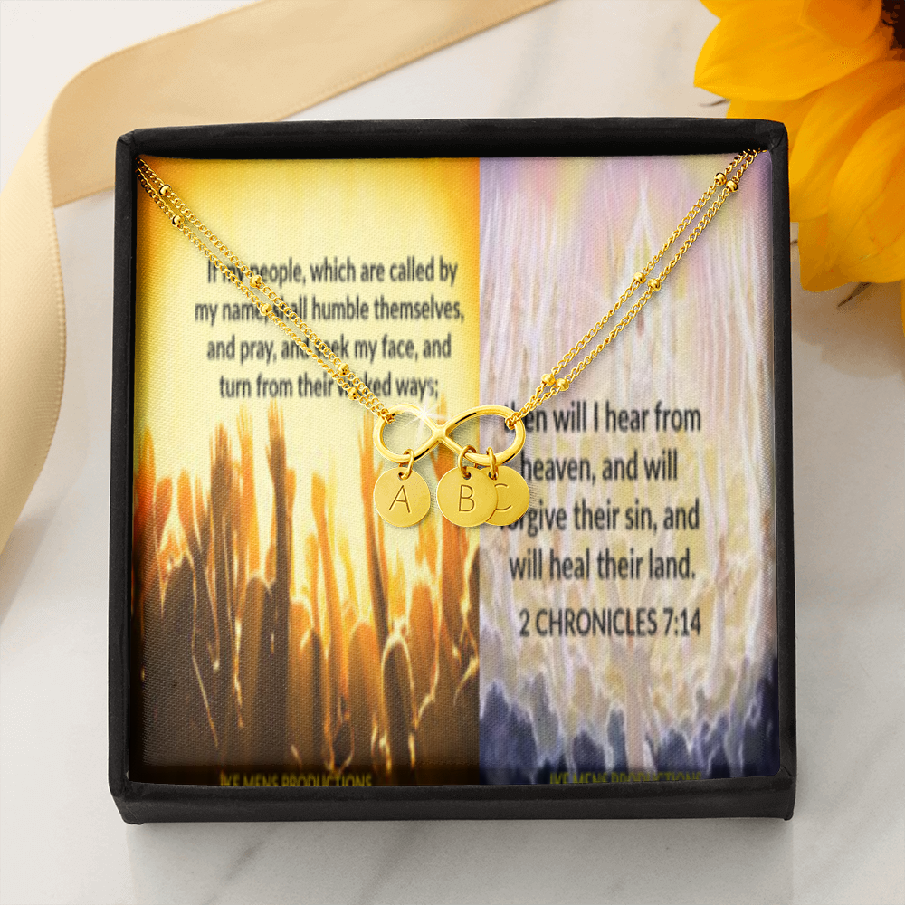IKE MENS SCRIPTURE COLLAGE INFINITY BRACELET GOLD