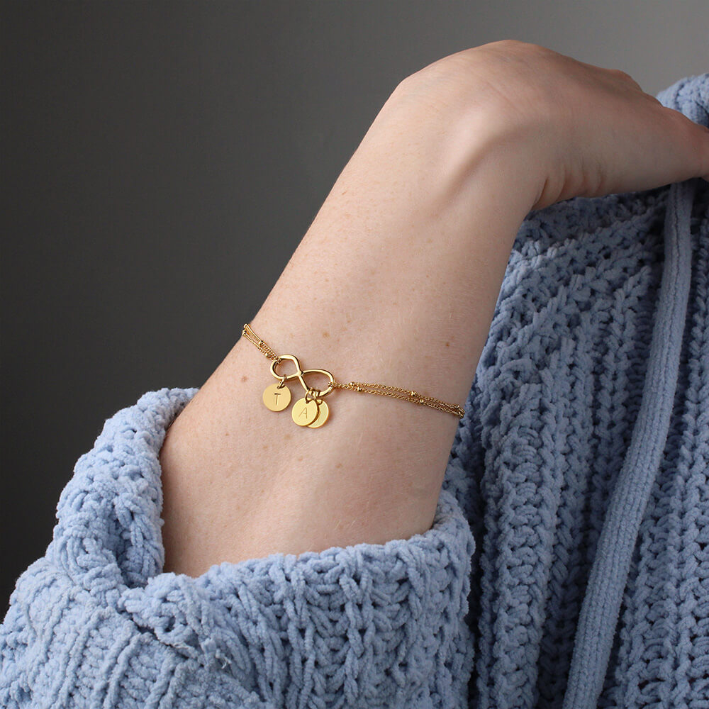 Happy Thanksgiving Day INFINITY BRACELET Gold