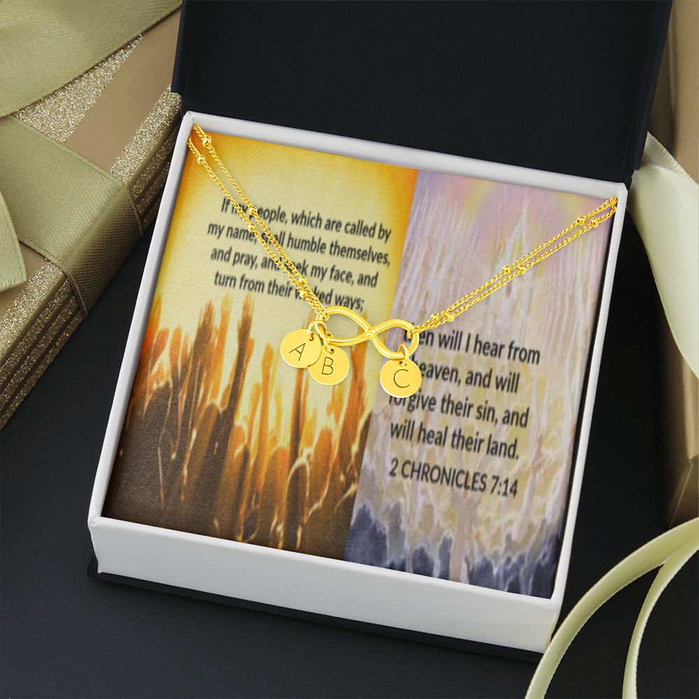 IKE MENS SCRIPTURE COLLAGE INFINITY BRACELET GOLD