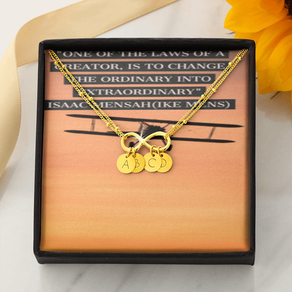 IKE MENS QUOTE INFINITY BRACELET