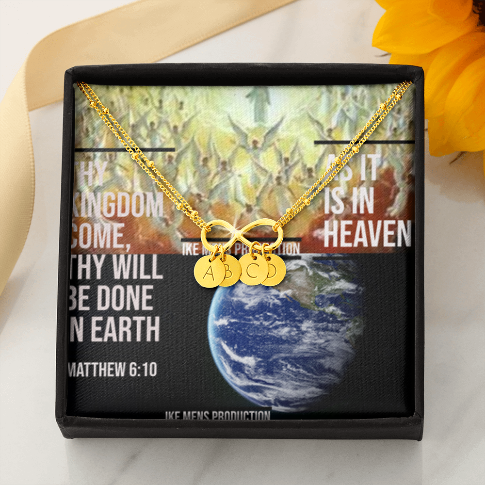 IKE MENS SCRIPTURE COLLAGE INFINITY BRACELET GOLD