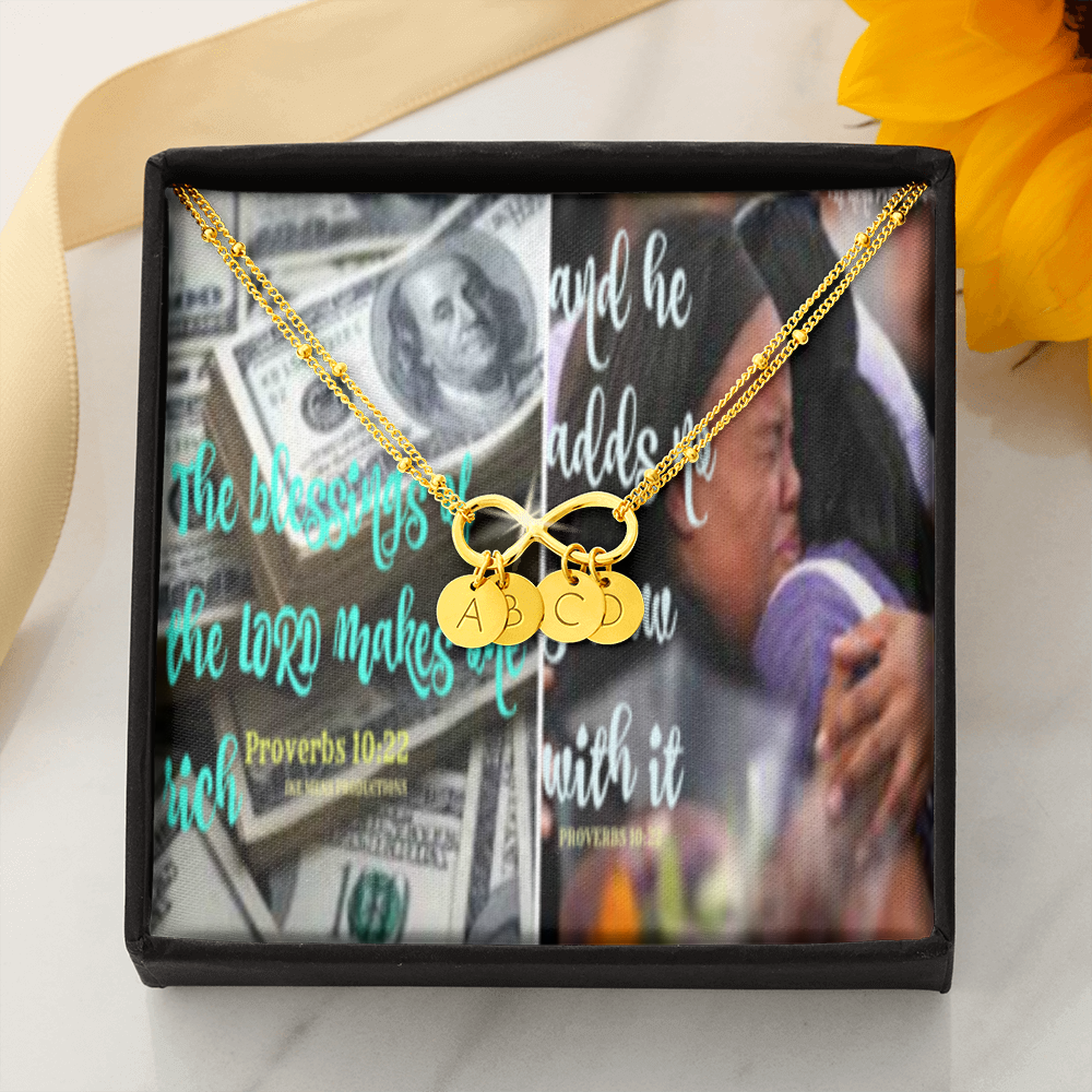 IKE MENS SCRIPTURE COLLAGE INFINITY BRACELET GOLD
