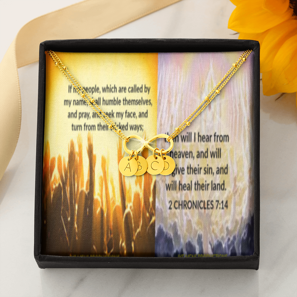 IKE MENS SCRIPTURE COLLAGE INFINITY BRACELET GOLD