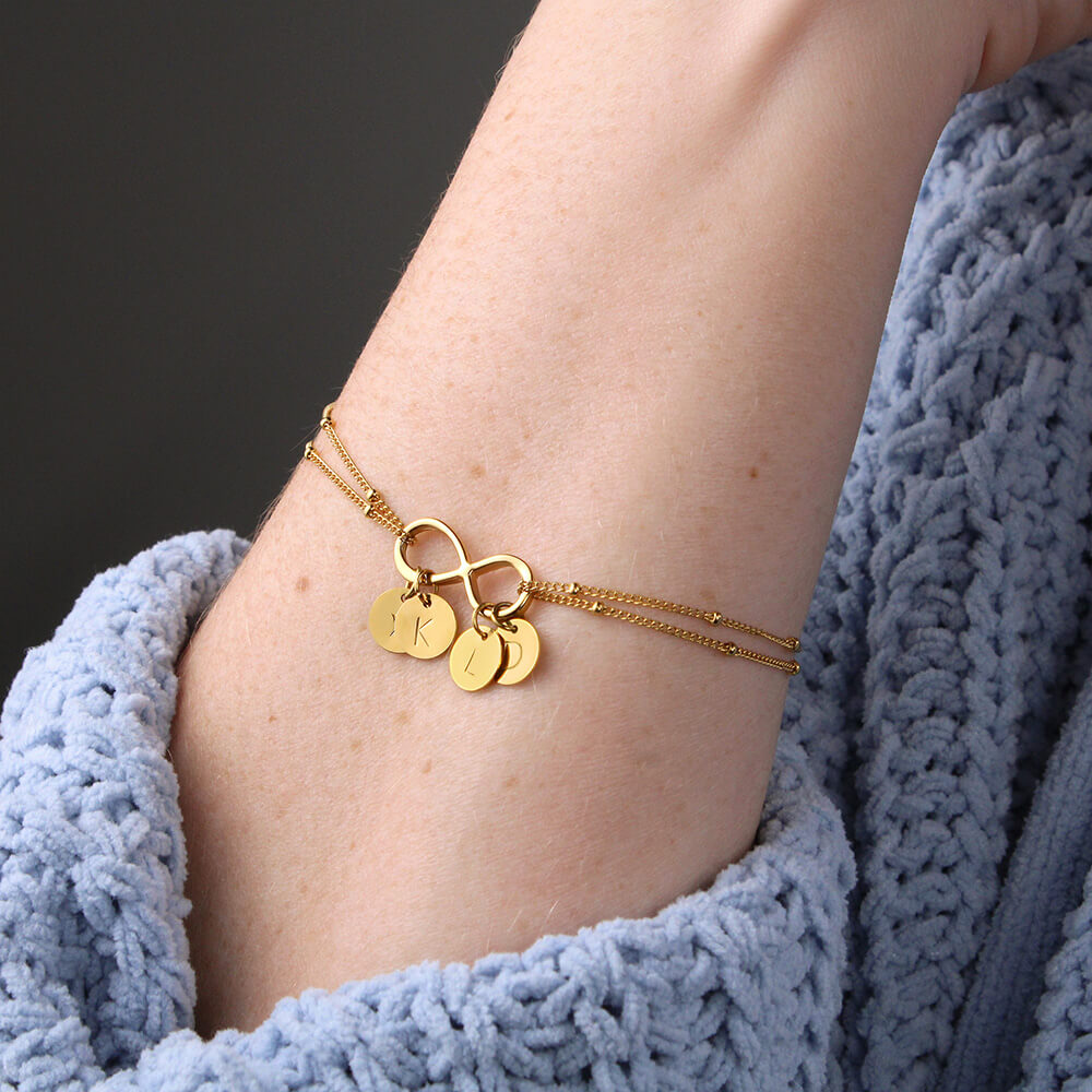Happy Valentine's Day INFINITY BRACELET Gold