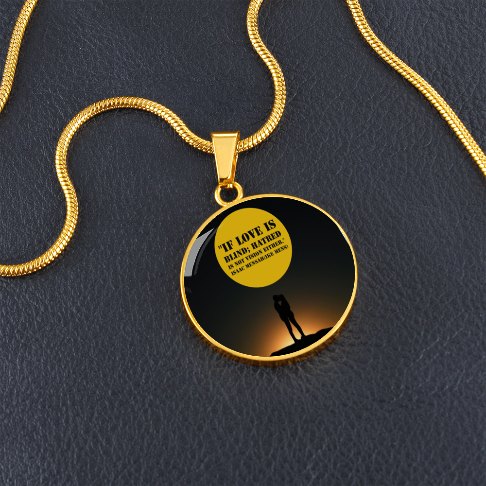 IKE MENS QUOTE CIRCLE PENDANT JEWELRY