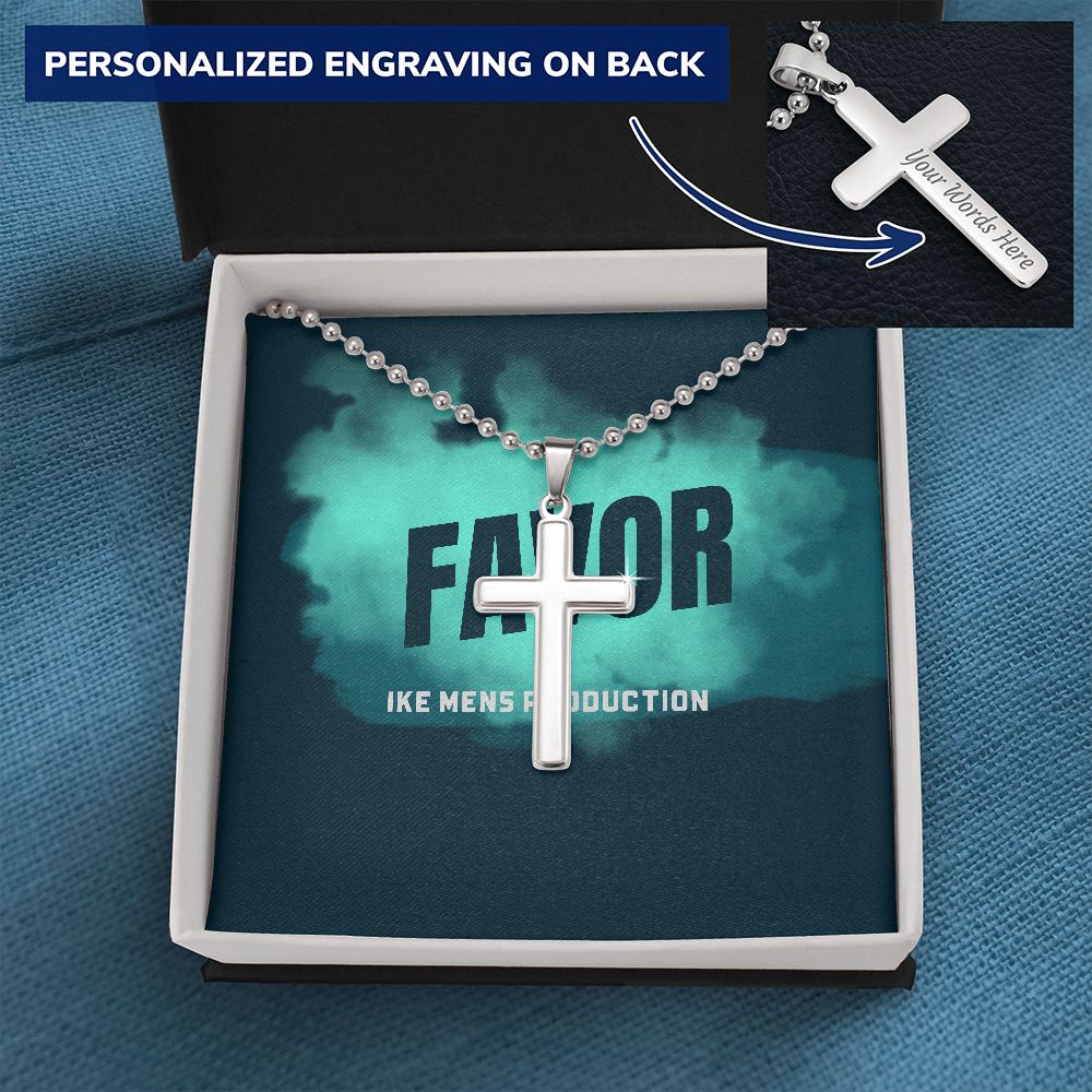 POWER OF FAVOR CROSS WITH BALL CHAIN