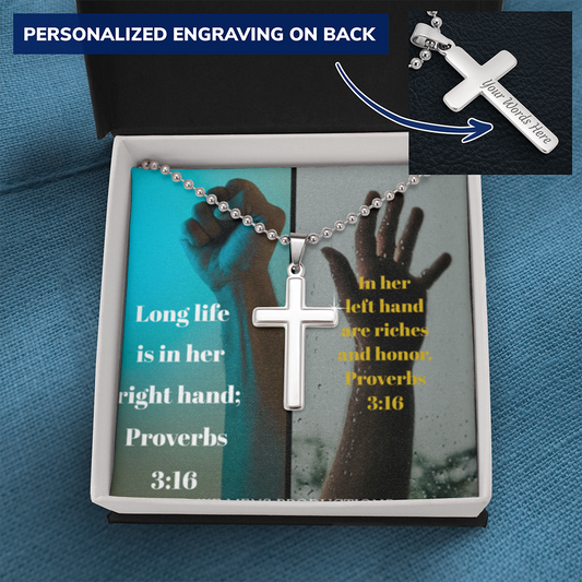 IKE MENS Scripture Collage Cross