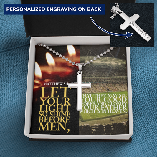 IKE MENS Scripture Collage Cross