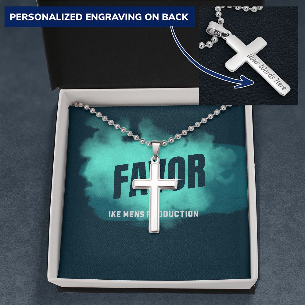 POWER OF FAVOR CROSS WITH BALL CHAIN