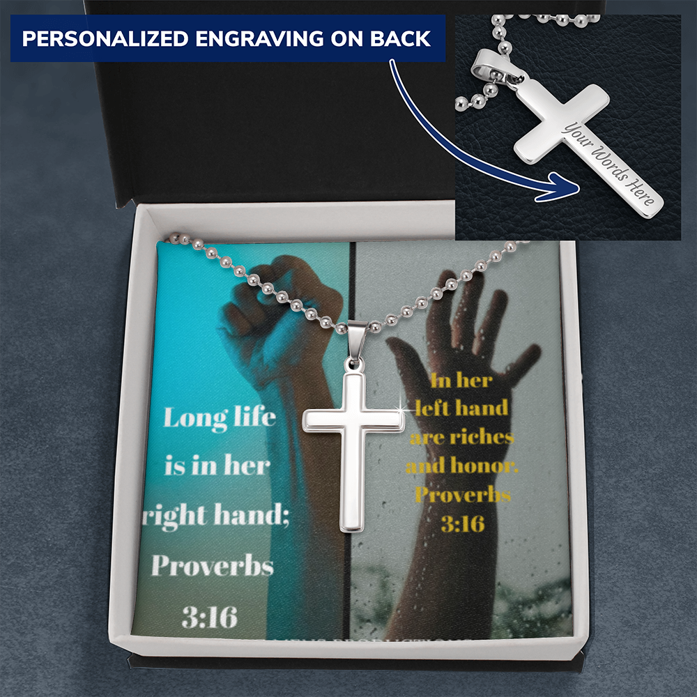 IKE MENS SCRIPTURE COLLAGE CROSS