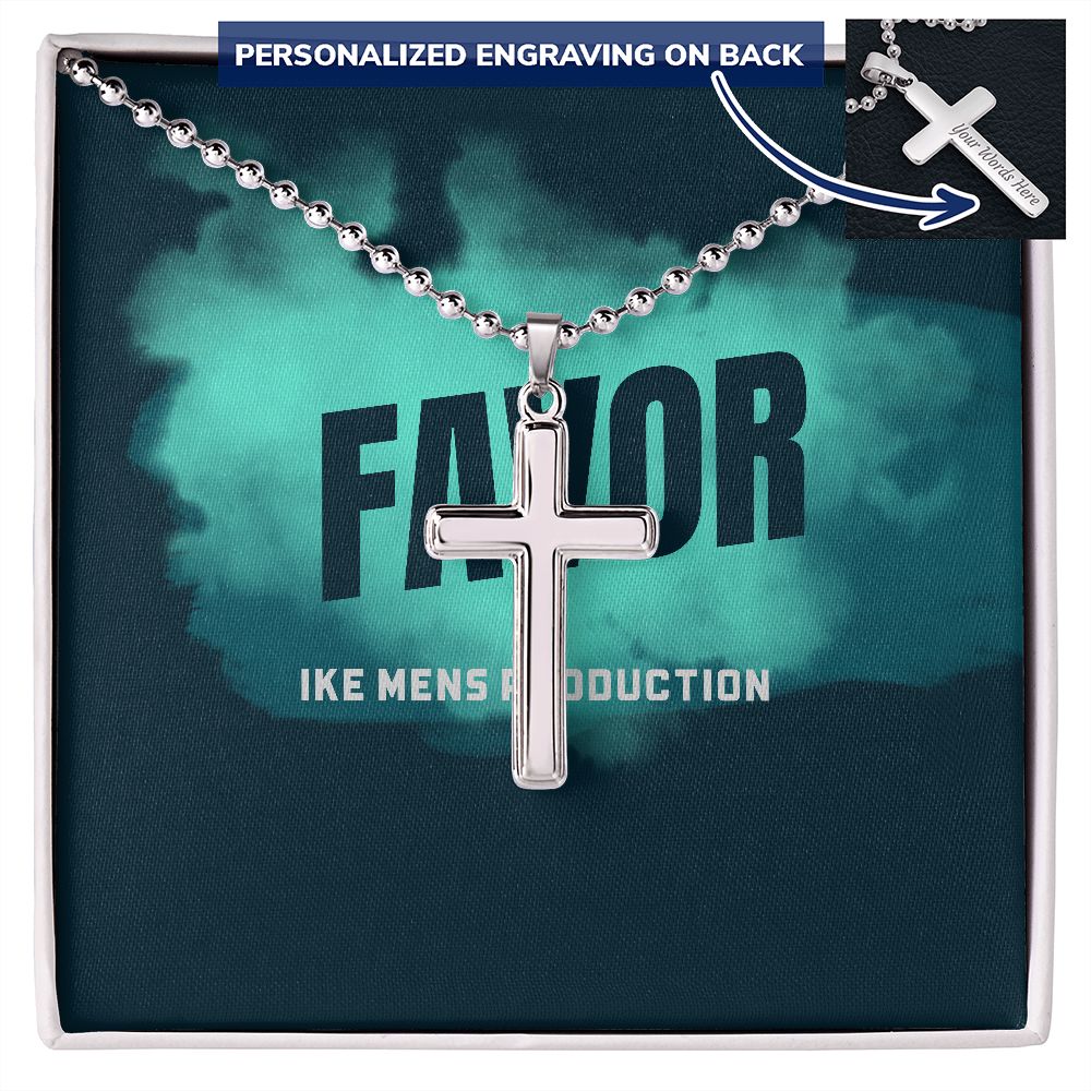 POWER OF FAVOR CROSS WITH BALL CHAIN