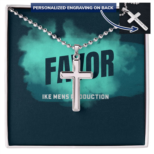 POWER OF FAVOR CROSS WITH BALL CHAIN