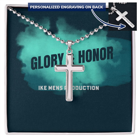 GLORY & HONOR CROSS WITH BALL OF CHAIN