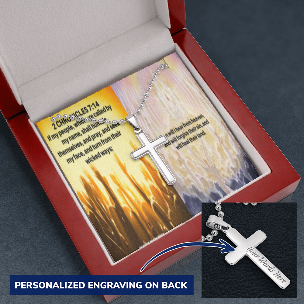 IKE MENS Scripture Collage Cross