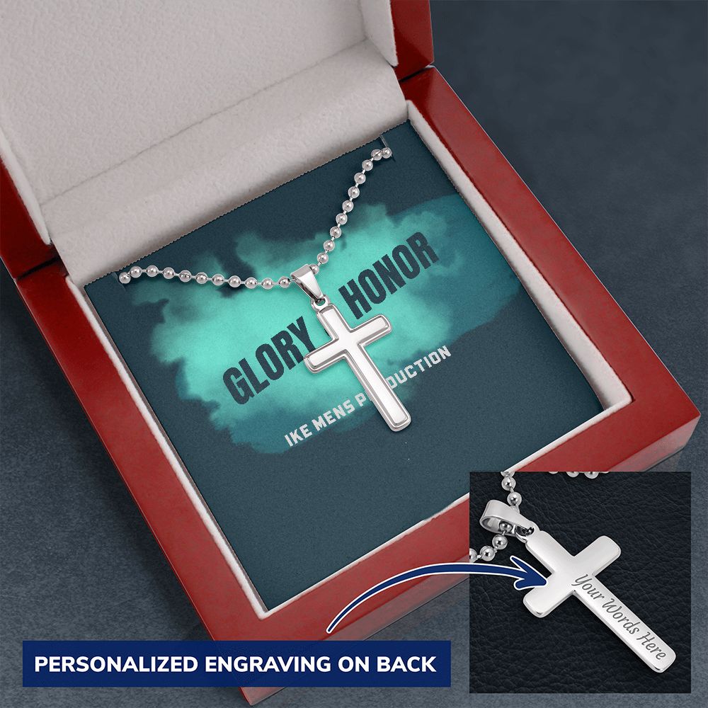 GLORY & HONOR CROSS WITH BALL OF CHAIN