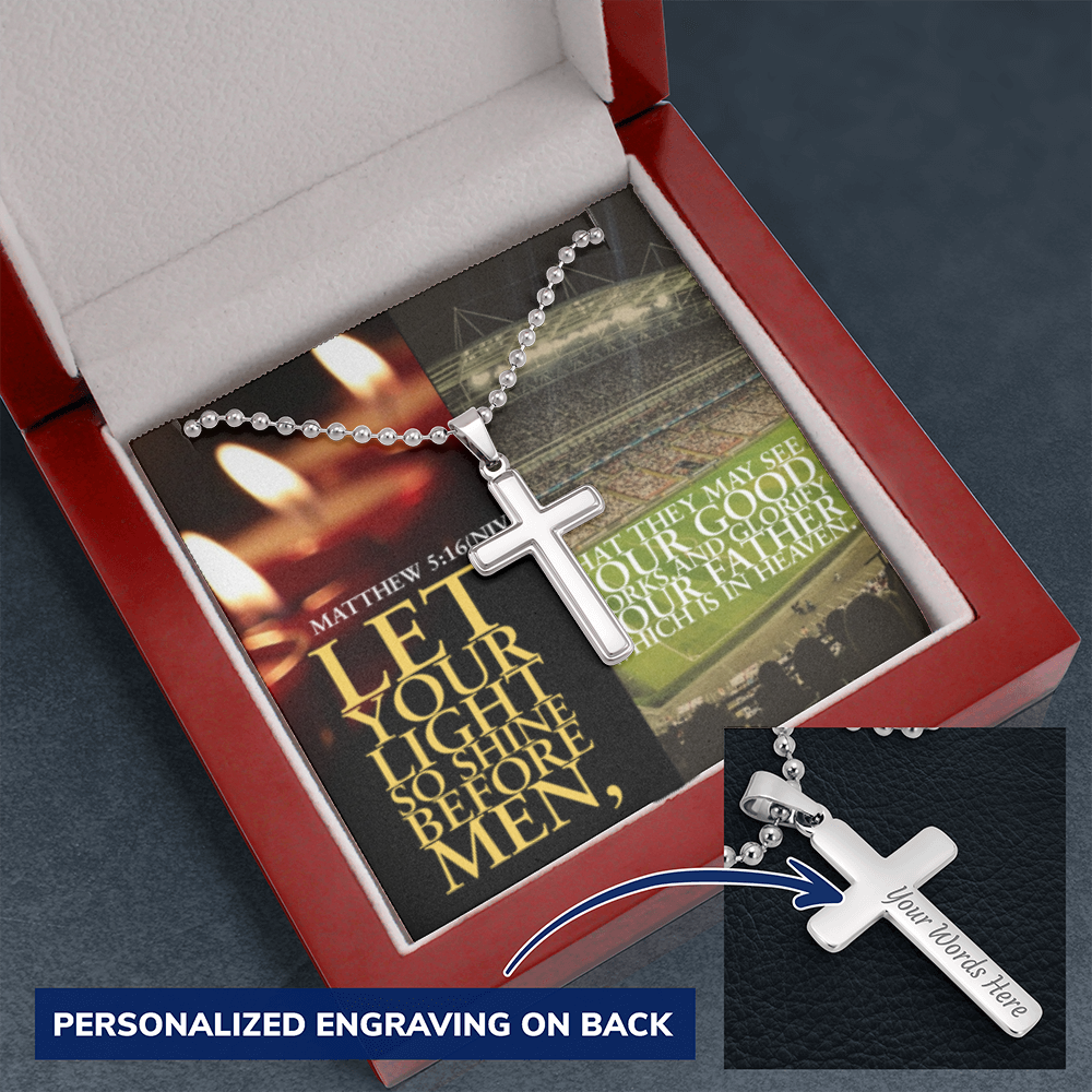 IKE MENS Scripture Collage Cross