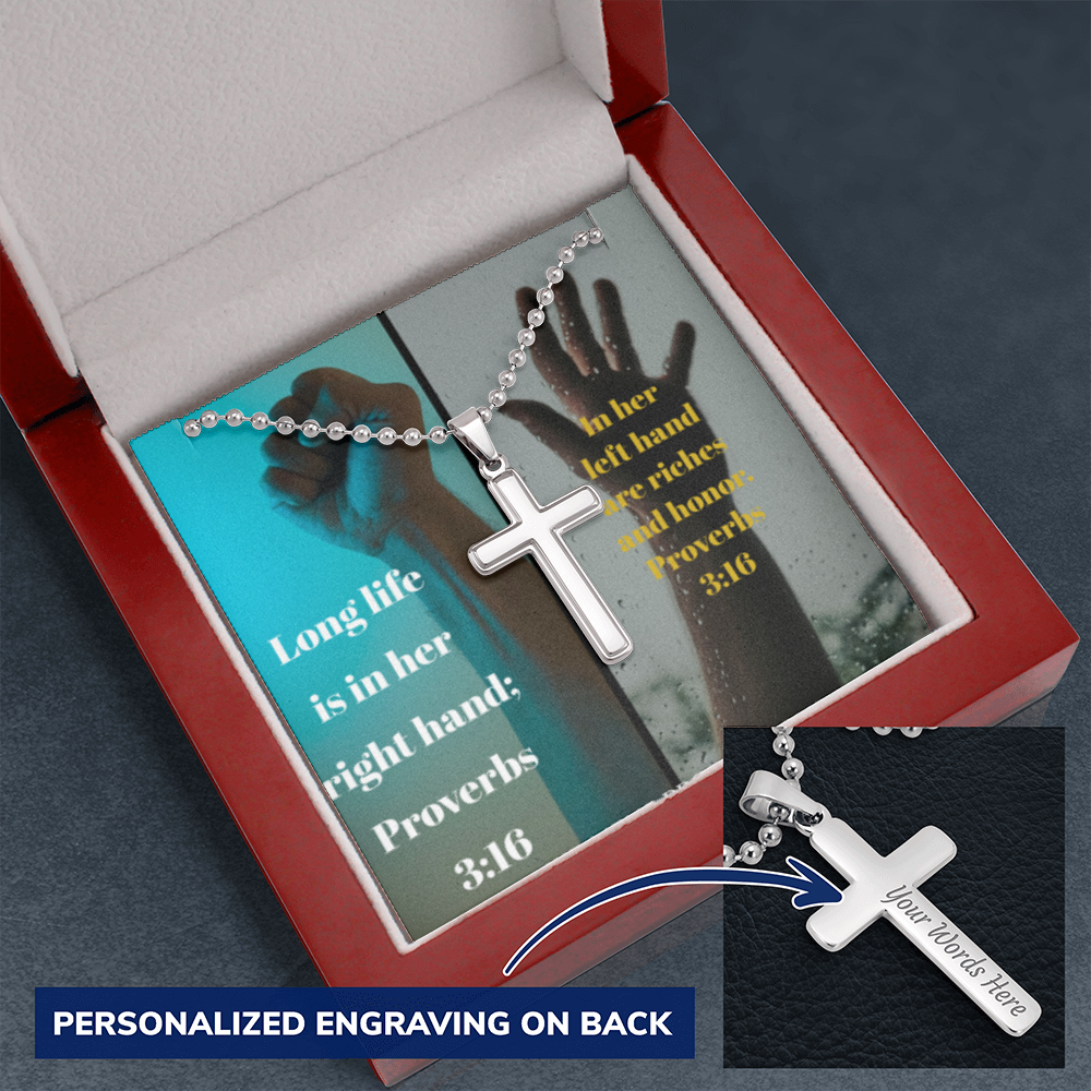 IKE MENS Scripture Collage Cross