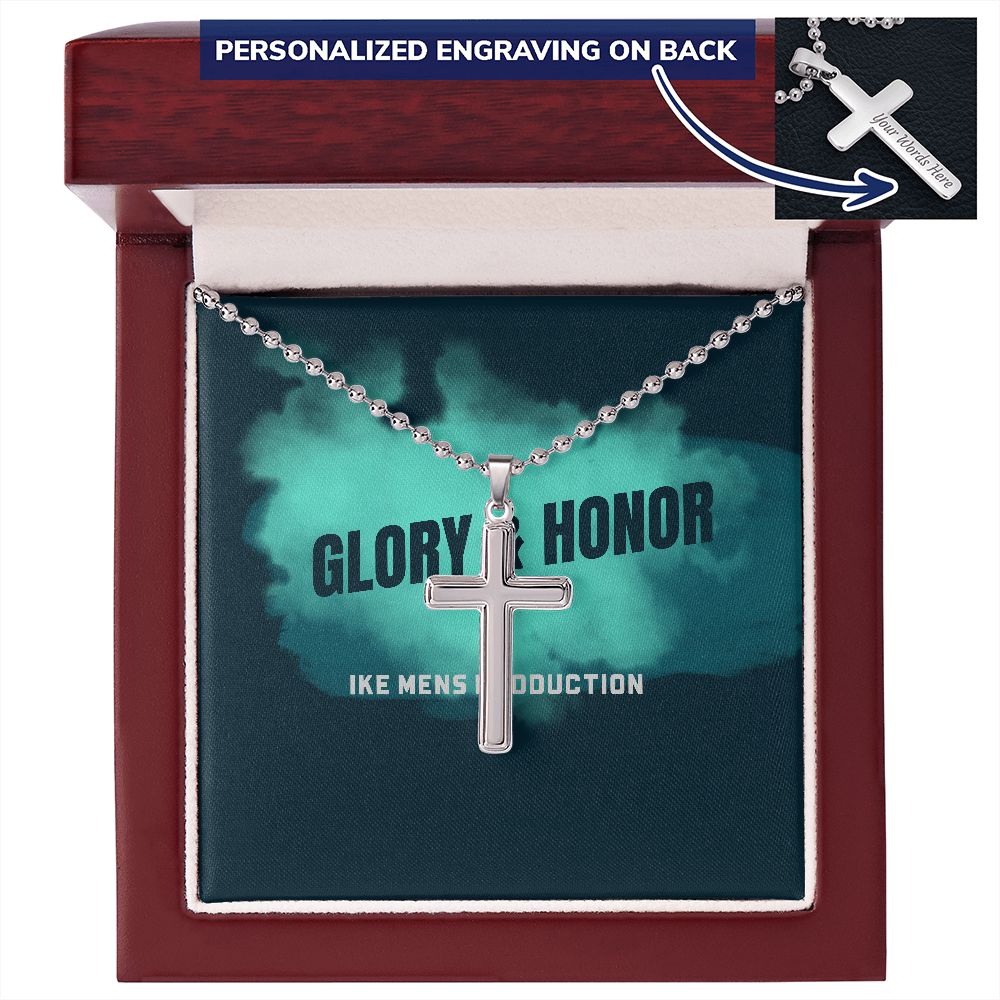 GLORY & HONOR CROSS WITH BALL OF CHAIN