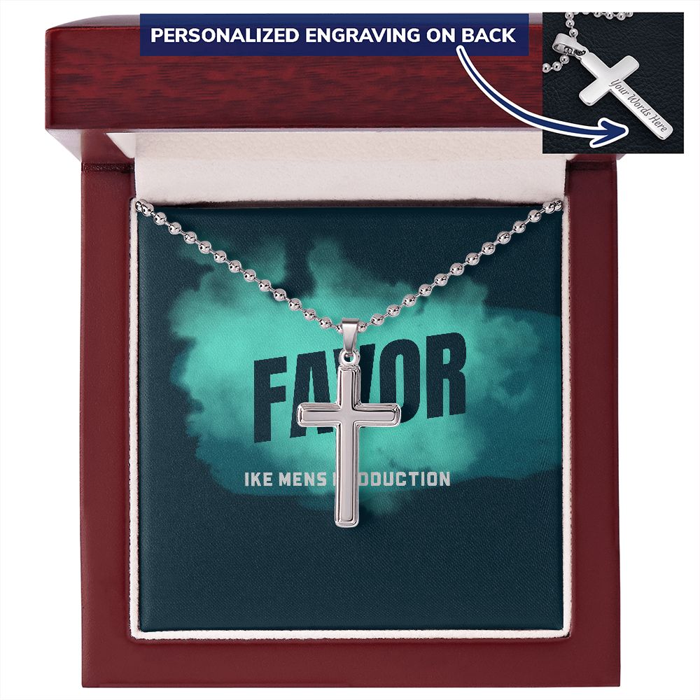 POWER OF FAVOR CROSS WITH BALL CHAIN
