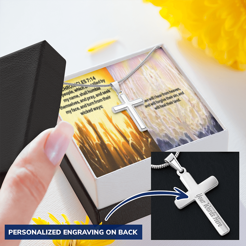 IKE MENS Scripture Collage Cross