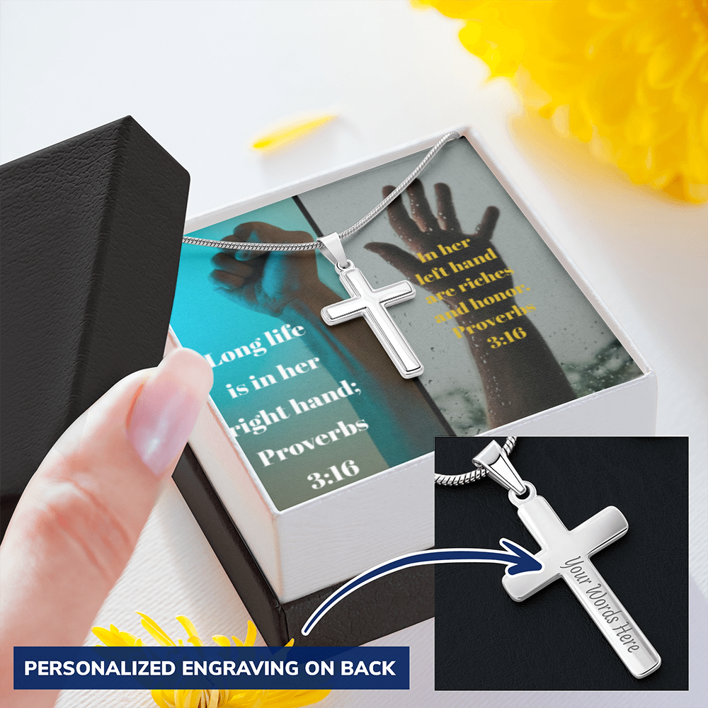 IKE MENS Scripture Collage Cross