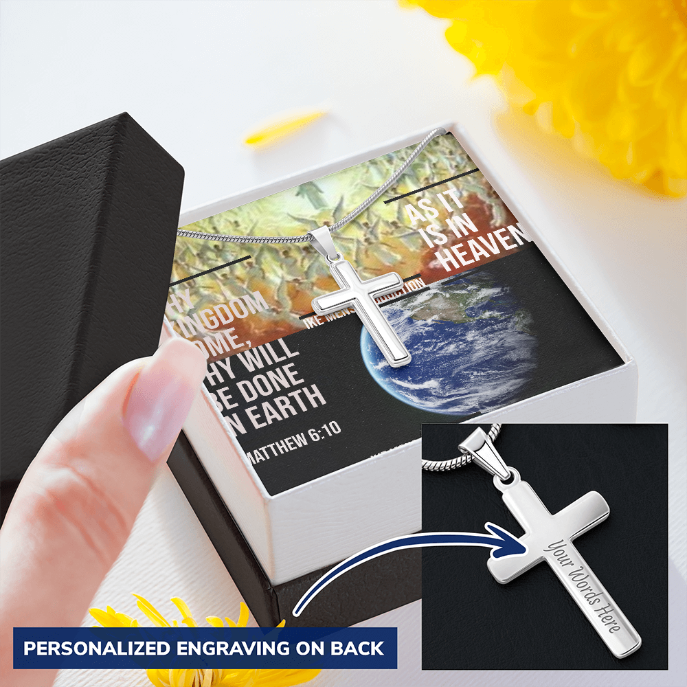 IKE MENS Scripture Collage Cross