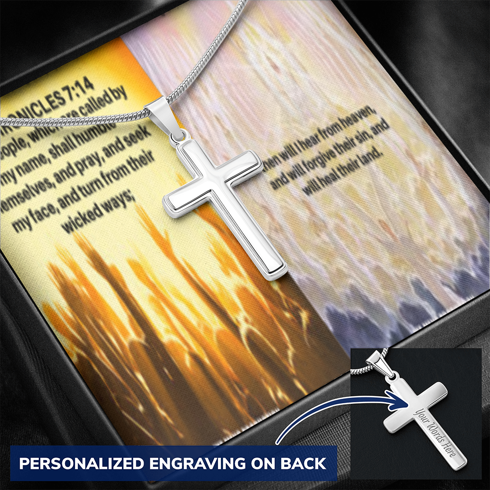 IKE MENS Scripture Collage Cross