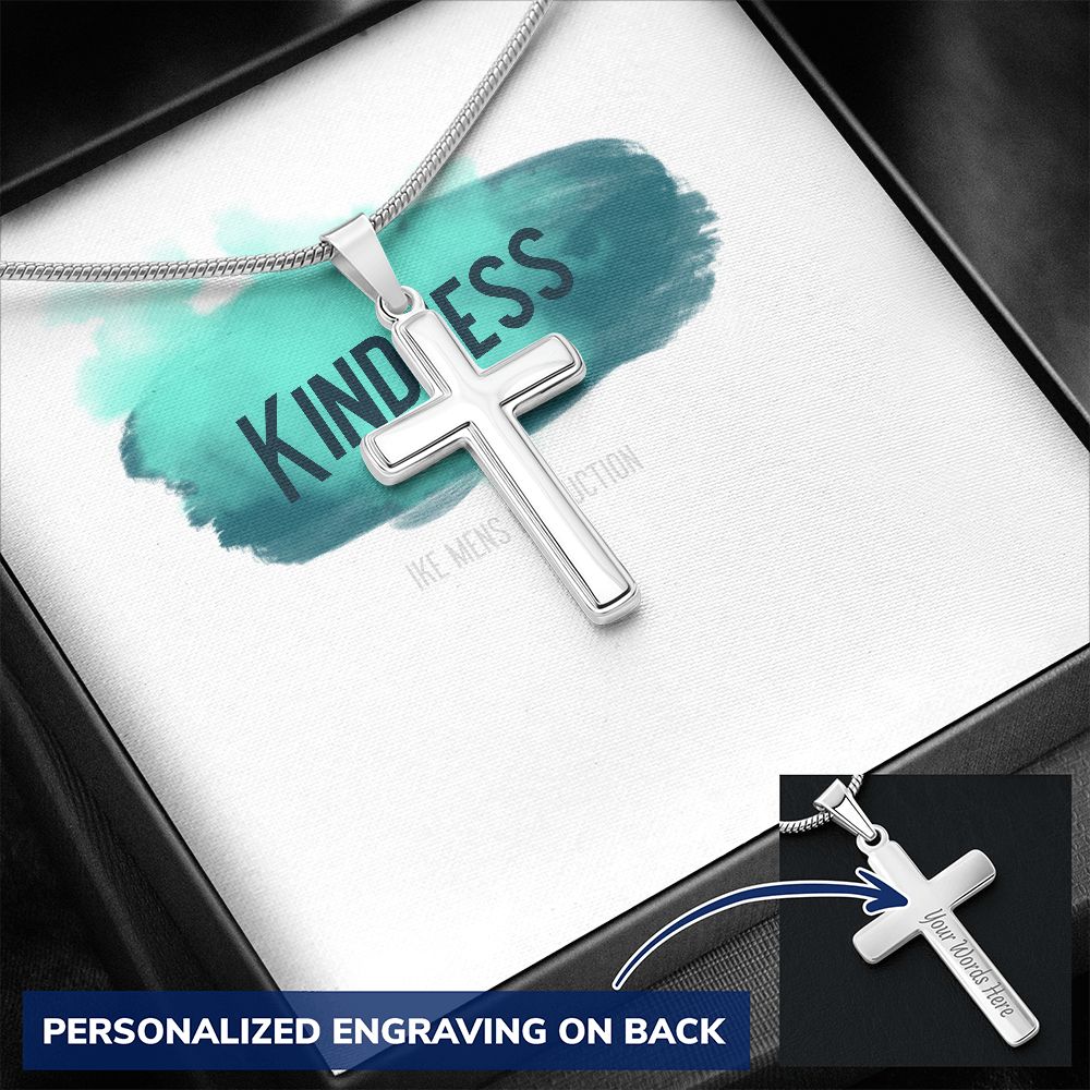KINDNESS Personalized Cross Necklace