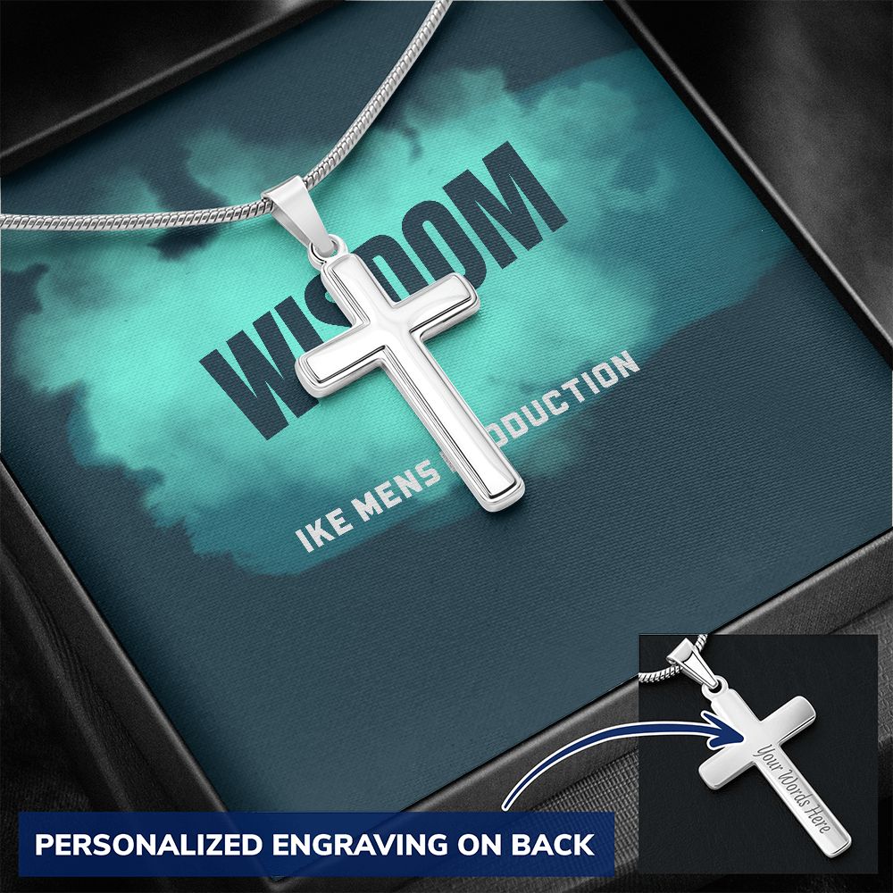 POWER OF WISDOM STEEL CROSS NECKLACE