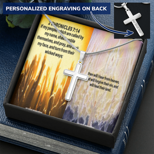 IKE MENS Scripture Collage Cross