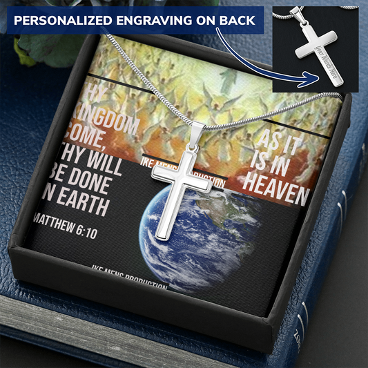 IKE MENS Scripture Collage Cross