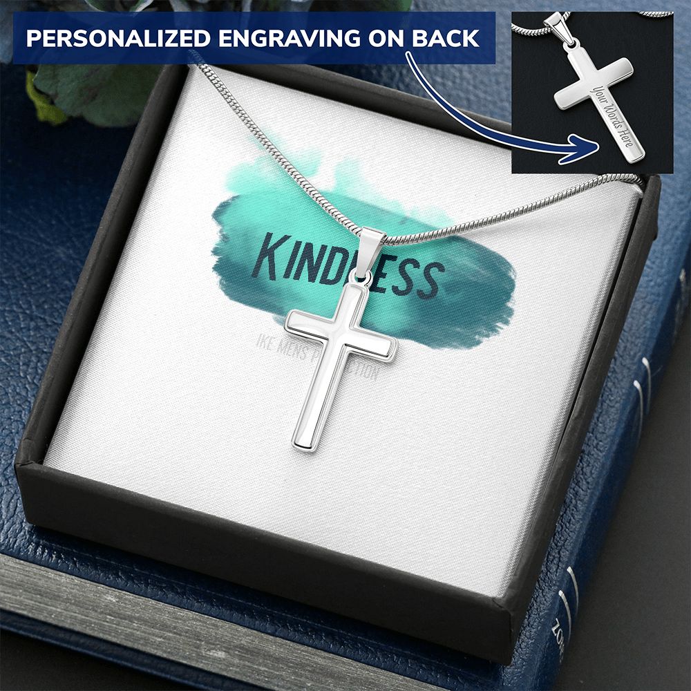 KINDNESS Personalized Cross Necklace