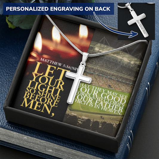 IKE MENS Scripture Collage Cross