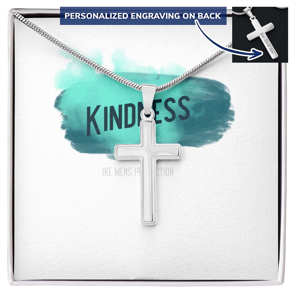 KINDNESS Personalized Cross Necklace
