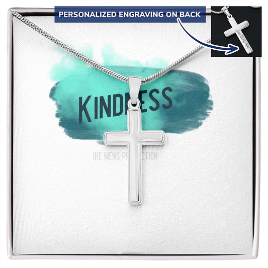 KINDNESS Personalized Cross Necklace