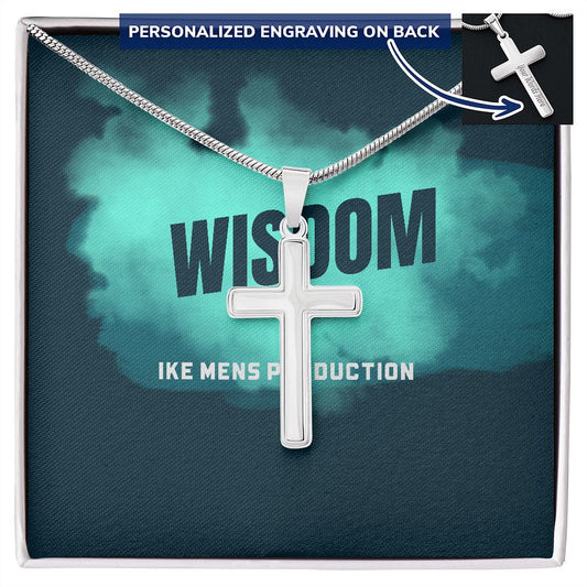 POWER OF WISDOM STEEL CROSS NECKLACE