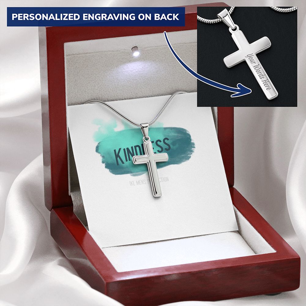 KINDNESS Personalized Cross Necklace