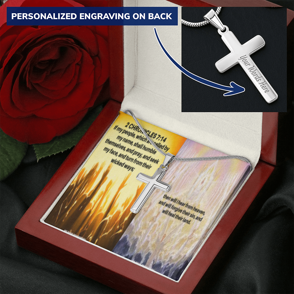 IKE MENS Scripture Collage Cross