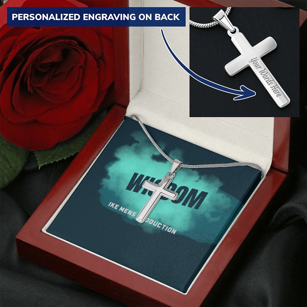POWER OF WISDOM STEEL CROSS NECKLACE