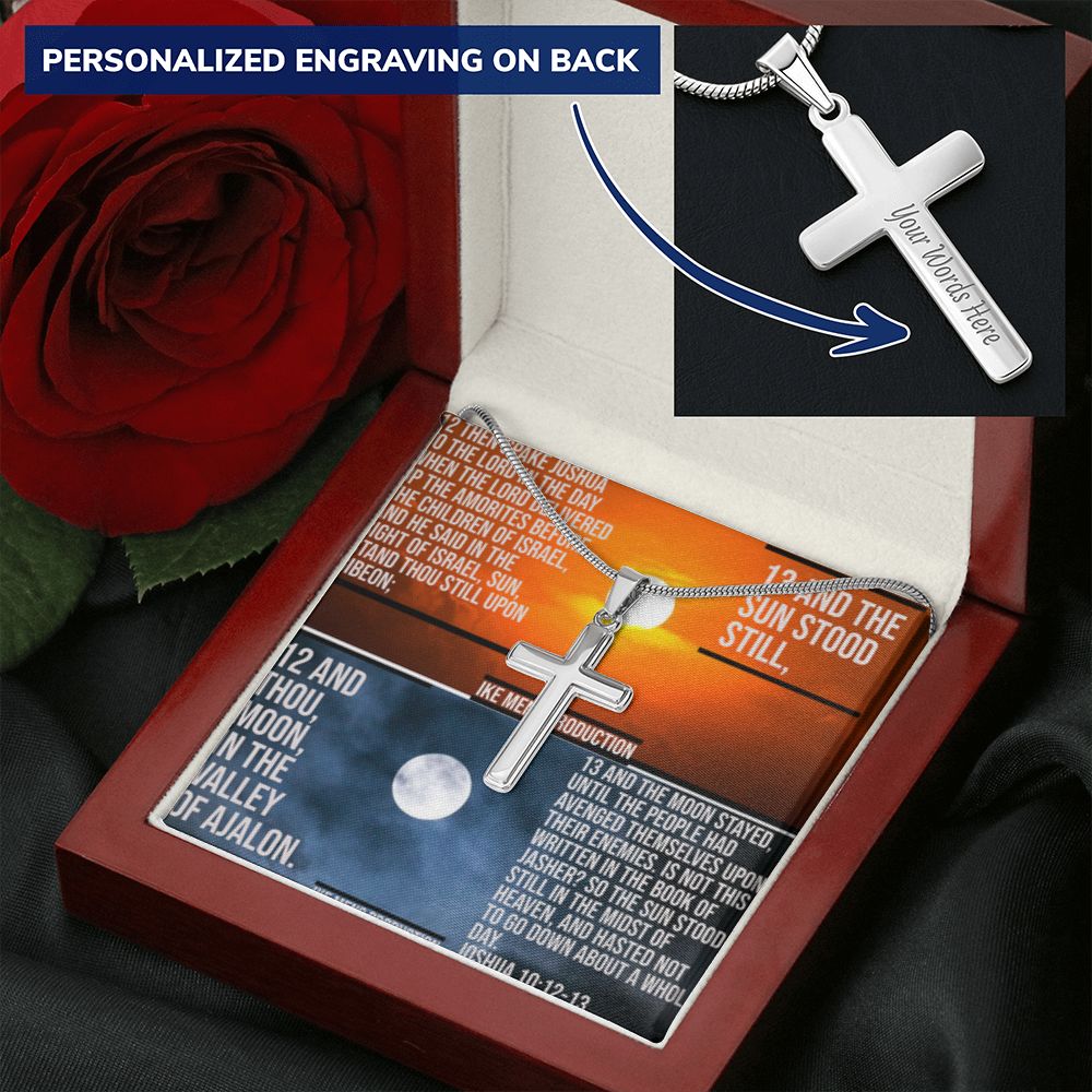 IKE MENS SCRIPTURE COLLAGE CROSS NECKLACE