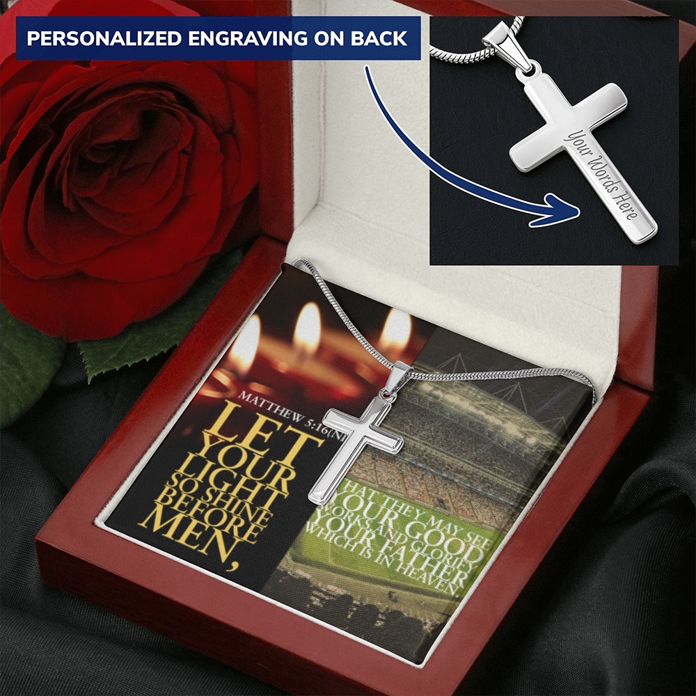 IKE MENS Scripture Collage Cross
